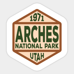 Arches National Park badge Sticker